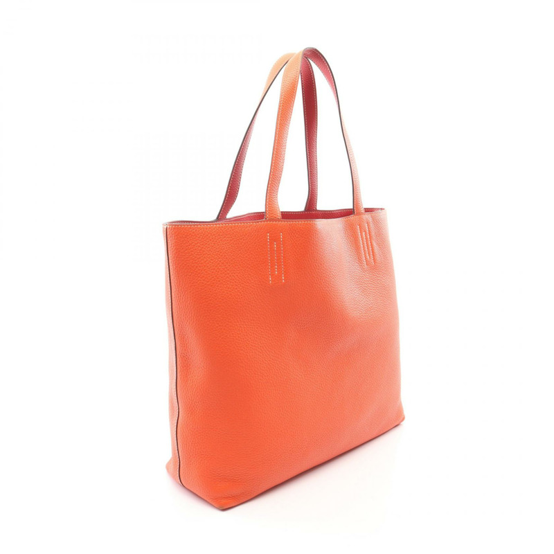 HERMES Double Sense 45 雙面手提包 A Taurillon Clemence Rouge casaque-1