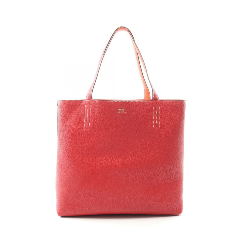HERMES Double Sense 45 雙面手提包 A Taurillon Clemence Rouge casaque-5