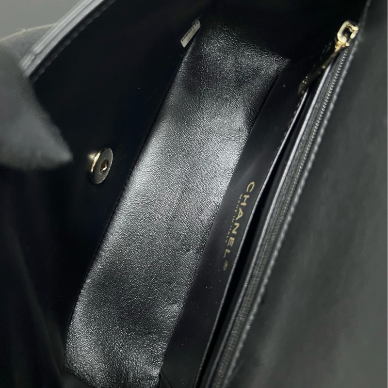Chanel Classic Flap Mini 黑金羊皮 大Mini-22
