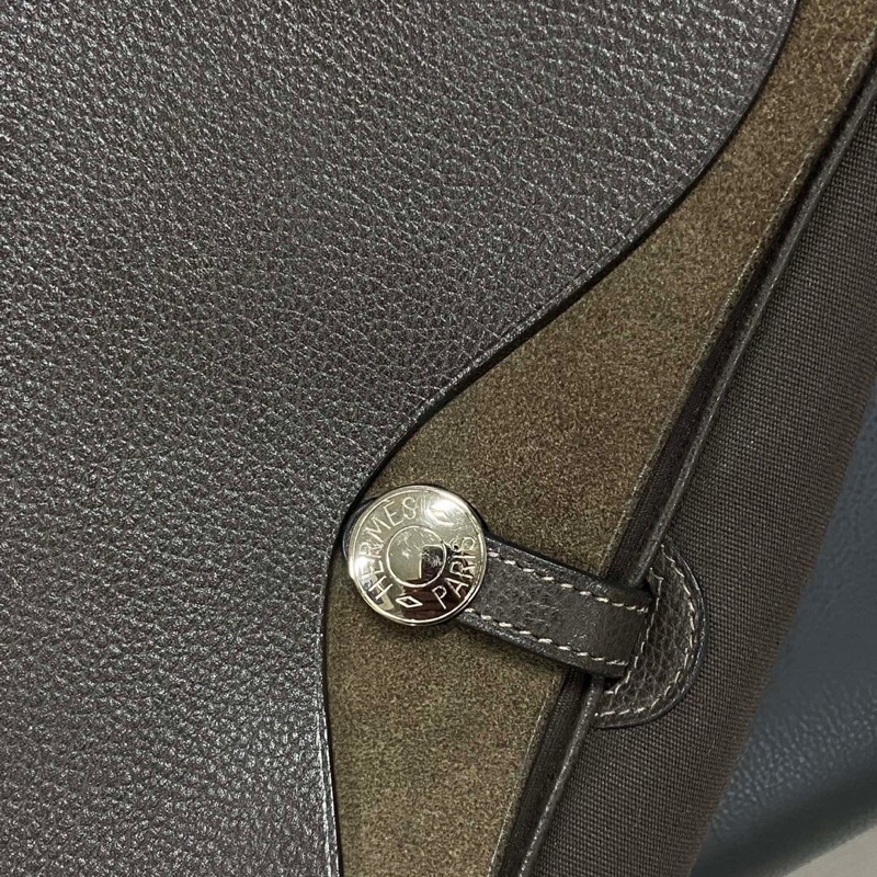 Hermes 爱马仕 絕版 Colorado saddle帆布拼皮馬鞍包 尺寸23*15-2