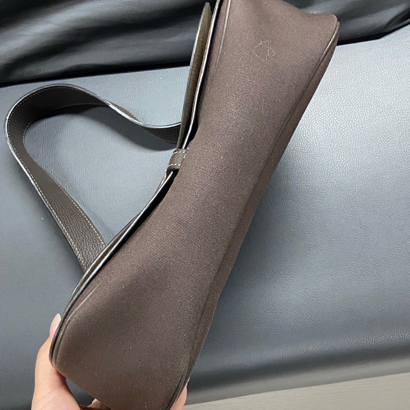 Hermes 爱马仕 絕版 Colorado saddle帆布拼皮馬鞍包 尺寸23*15-4