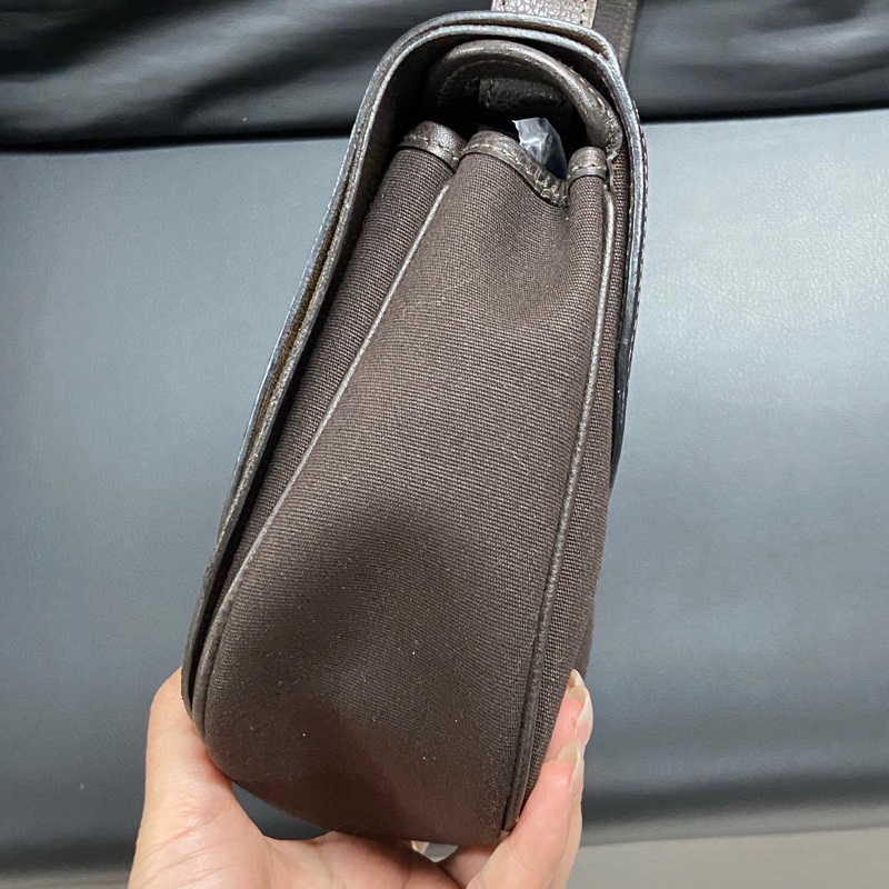 Hermes 爱马仕 絕版 Colorado saddle帆布拼皮馬鞍包 尺寸23*15-5