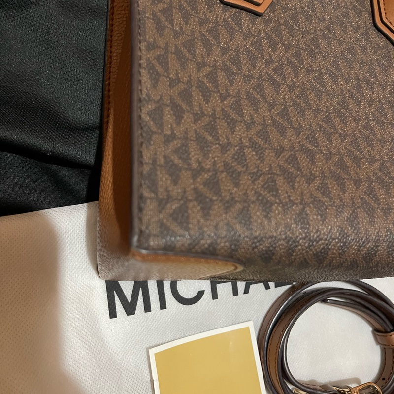MICHAEL KORS金釦老花手提包 側背包-6