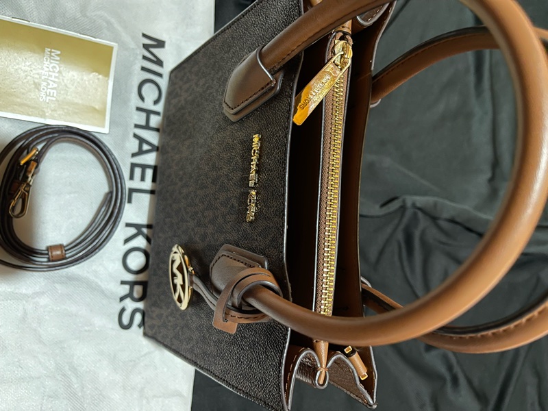 MICHAEL KORS金釦老花手提包 側背包-19