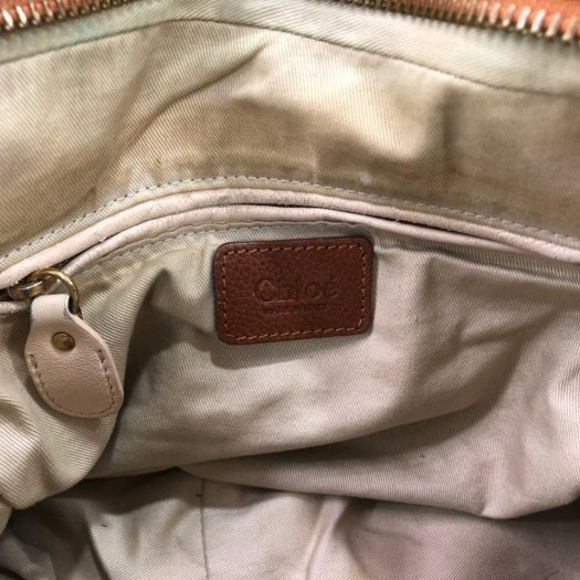 東區正精品㊣Chloe Paraty Medium Leather 中型焦糖色小牛皮肩背包手提包RZ0661-2