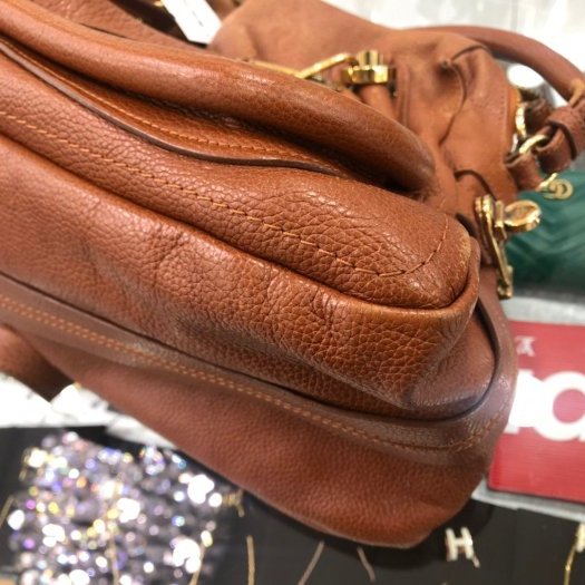 東區正精品㊣Chloe Paraty Medium Leather 中型焦糖色小牛皮肩背包手提包RZ0661-5