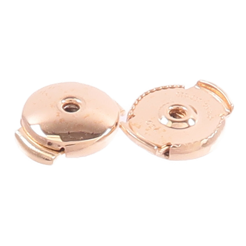 HERMES 18K玫瑰金/陶瓷Chaine Dancre Verso Earrings鑽石耳環-7