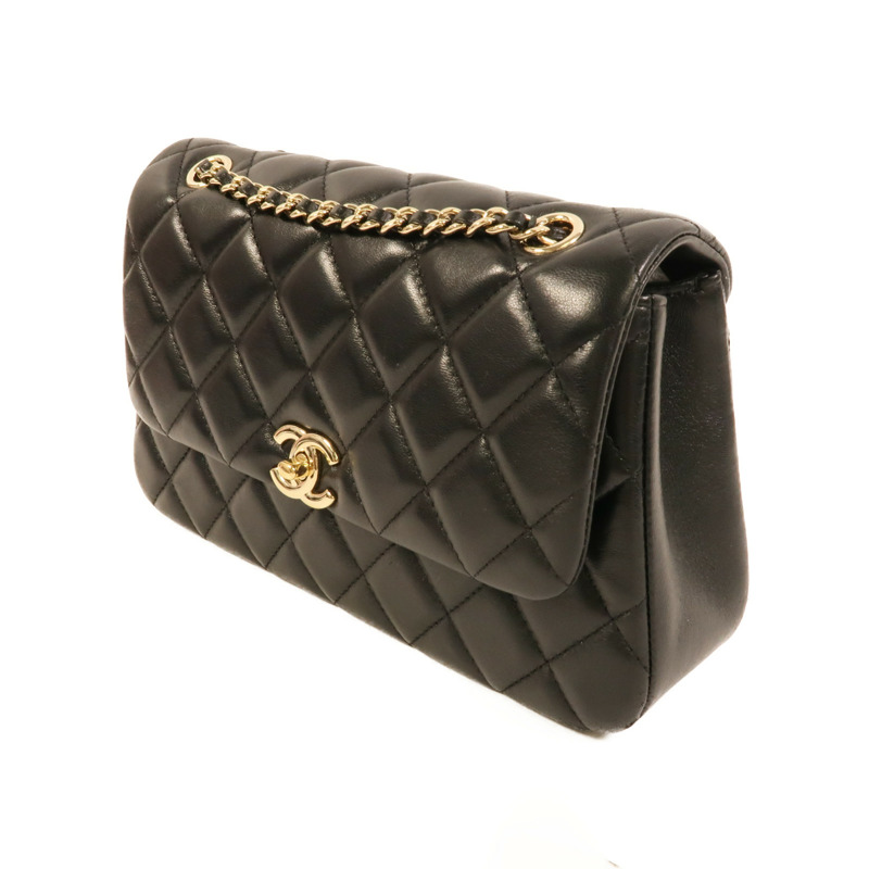 CHANEL 羊皮皮革Chain Shoulder肩背袋-2