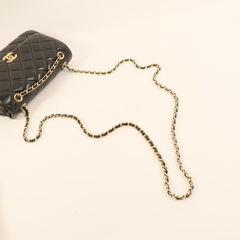 CHANEL 羊皮皮革Chain Shoulder肩背袋-4