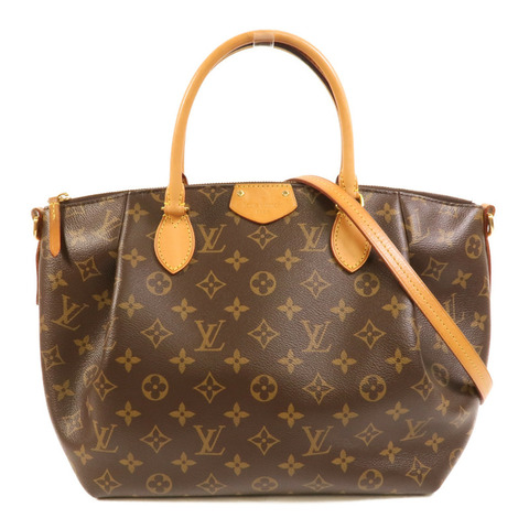 LOUIS VUITTON Monogram Turenne MM金扣手挽肩背兩用袋棕色