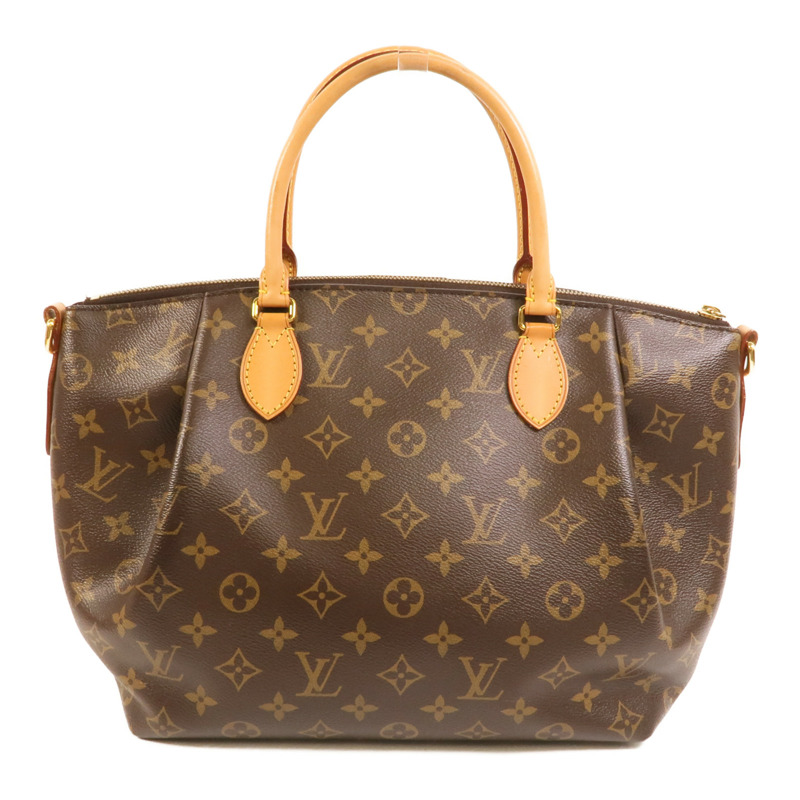 LOUIS VUITTON Monogram Turenne MM金扣手挽肩背兩用袋棕色-1