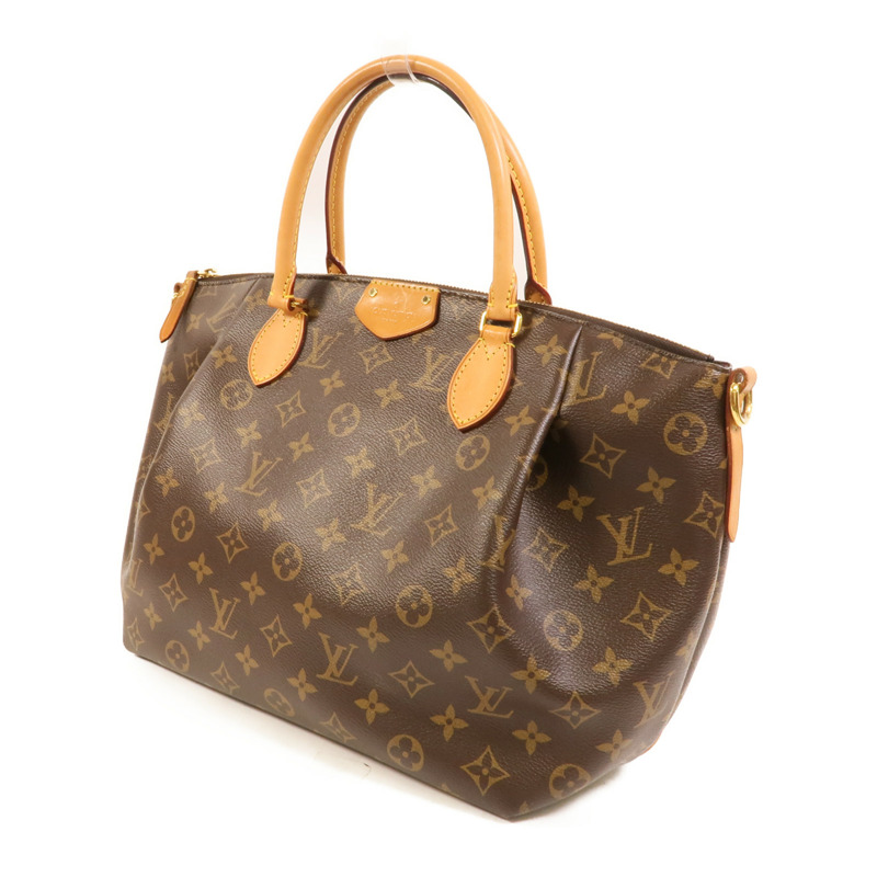 LOUIS VUITTON Monogram Turenne MM金扣手挽肩背兩用袋棕色-2