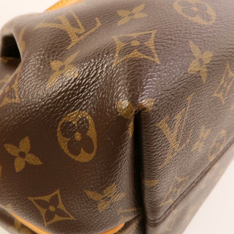 LOUIS VUITTON Monogram Turenne MM金扣手挽肩背兩用袋棕色-13