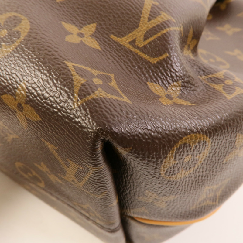 LOUIS VUITTON Monogram Turenne MM金扣手挽肩背兩用袋棕色-14
