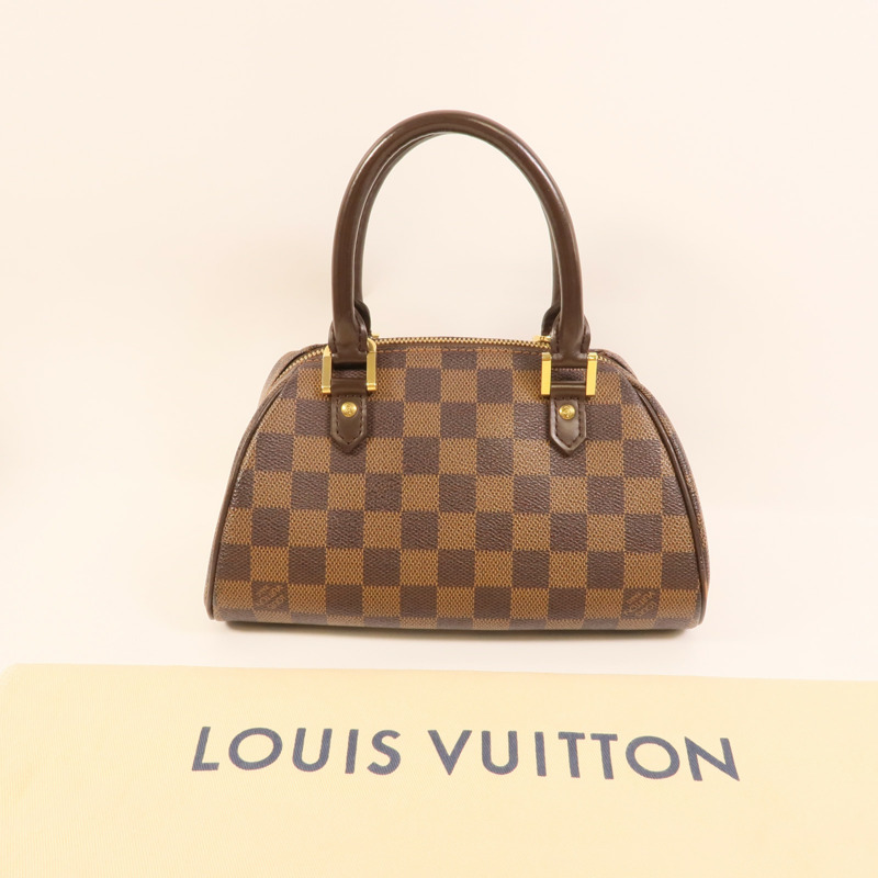 LOUIS VUITTON Damier Rivera Mini金扣手挽袋-9