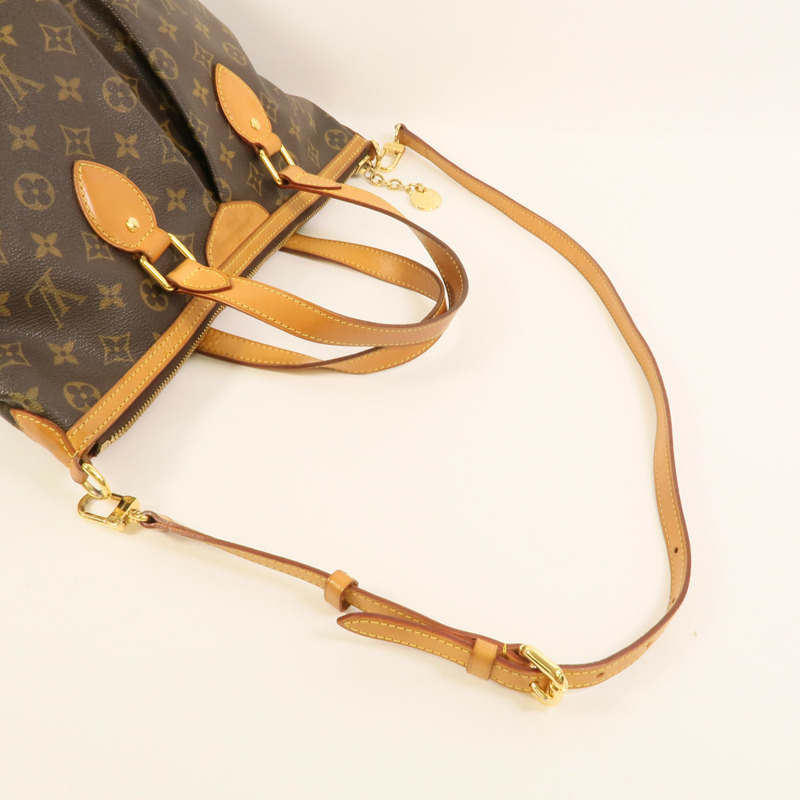 LOUIS VUITTON Monogram Palermo PM金扣手挽肩背兩用袋棕色-5