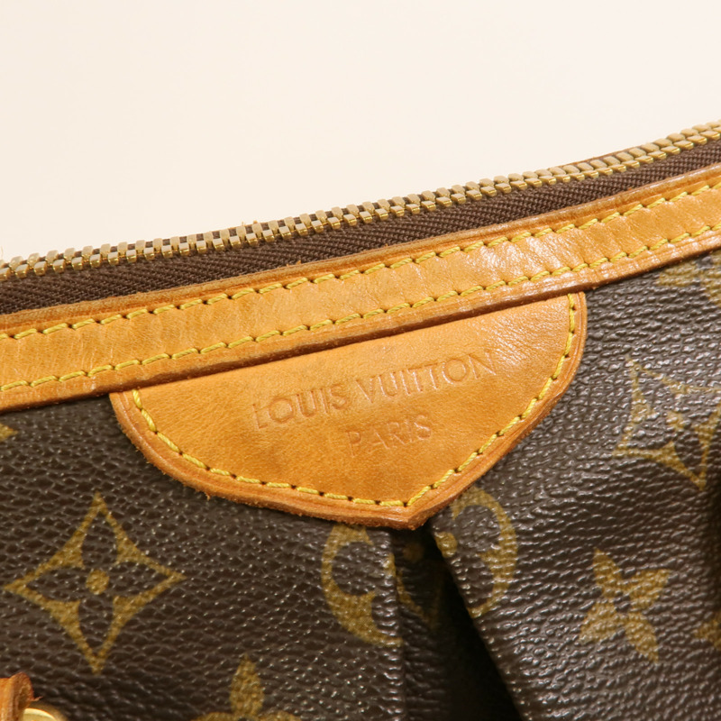 LOUIS VUITTON Monogram Palermo PM金扣手挽肩背兩用袋棕色-7