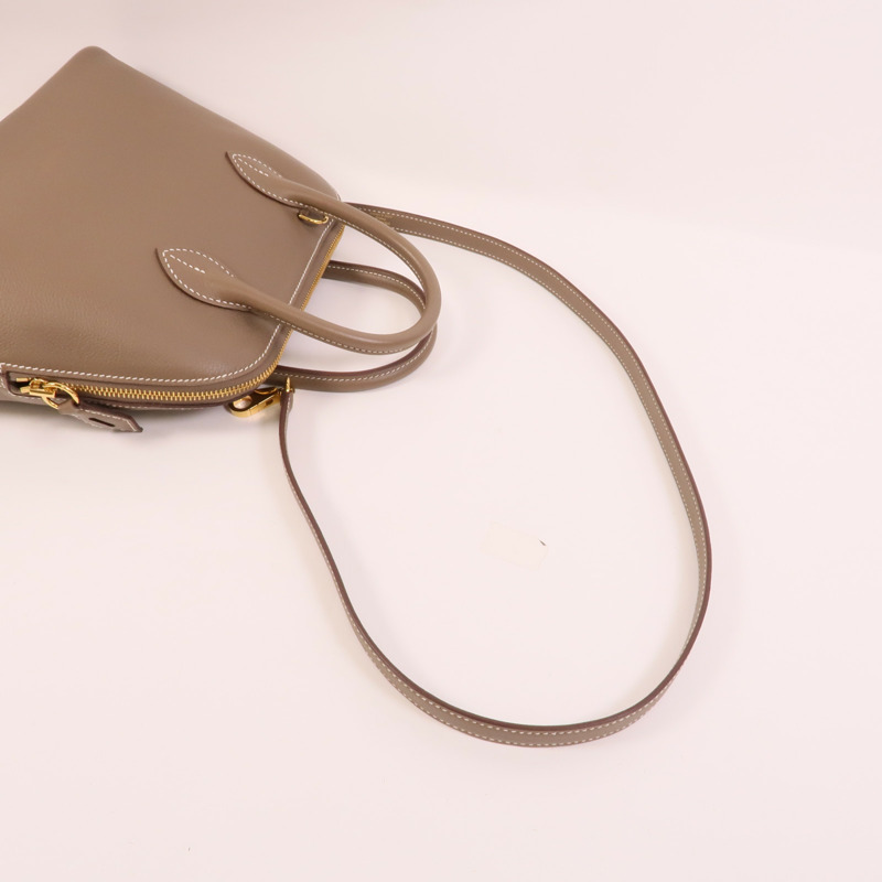 HERMES Evercolor皮革Bolide 25手挽肩背兩用袋Etoupe-5