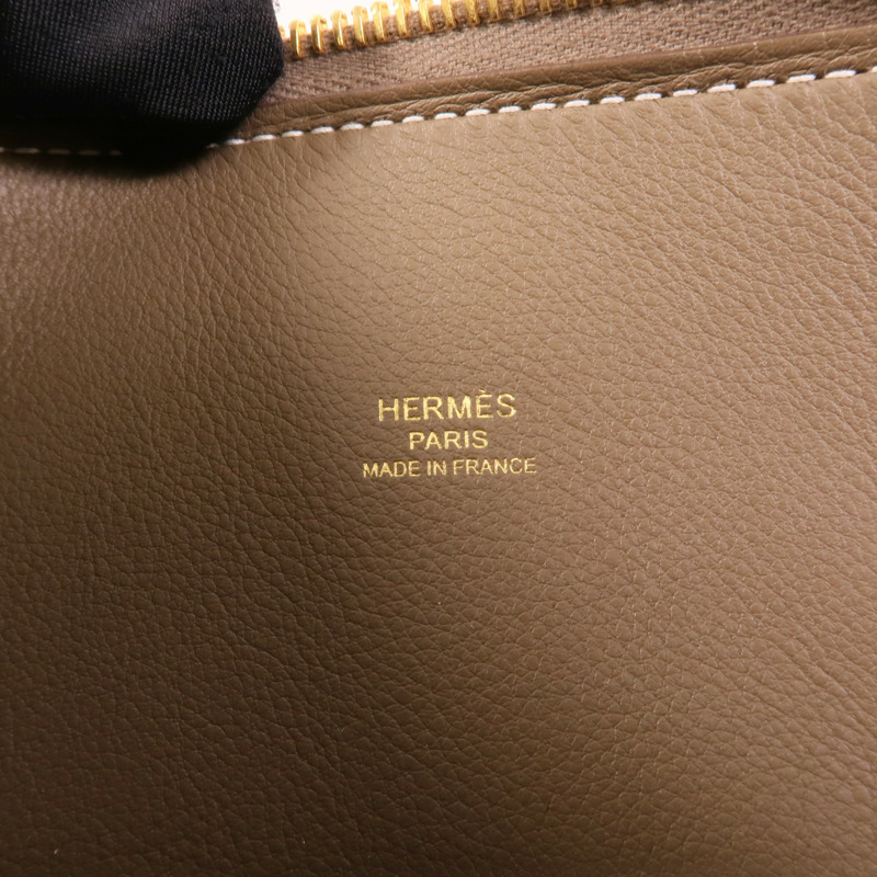 HERMES Evercolor皮革Bolide 25手挽肩背兩用袋Etoupe-7