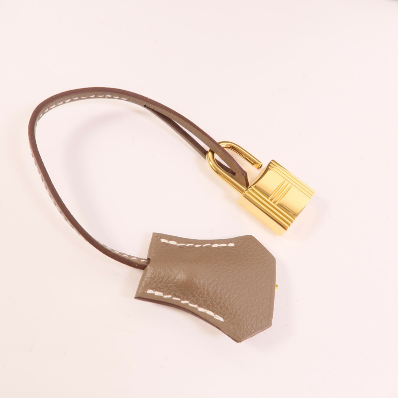 HERMES Evercolor皮革Bolide 25手挽肩背兩用袋Etoupe-9