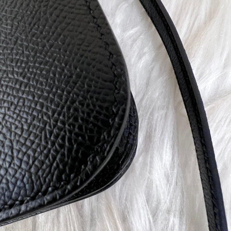 Hermes89黑Epsom銀釦Constance III Mini肩斜背包H083905-8