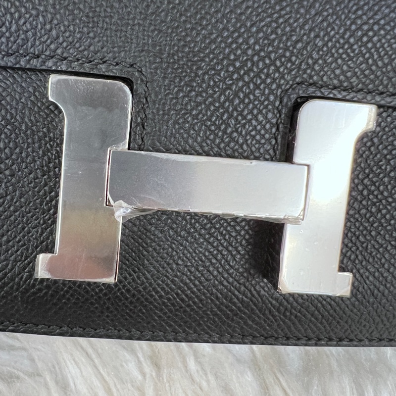 Hermes89黑Epsom銀釦Constance III Mini肩斜背包H083905-12