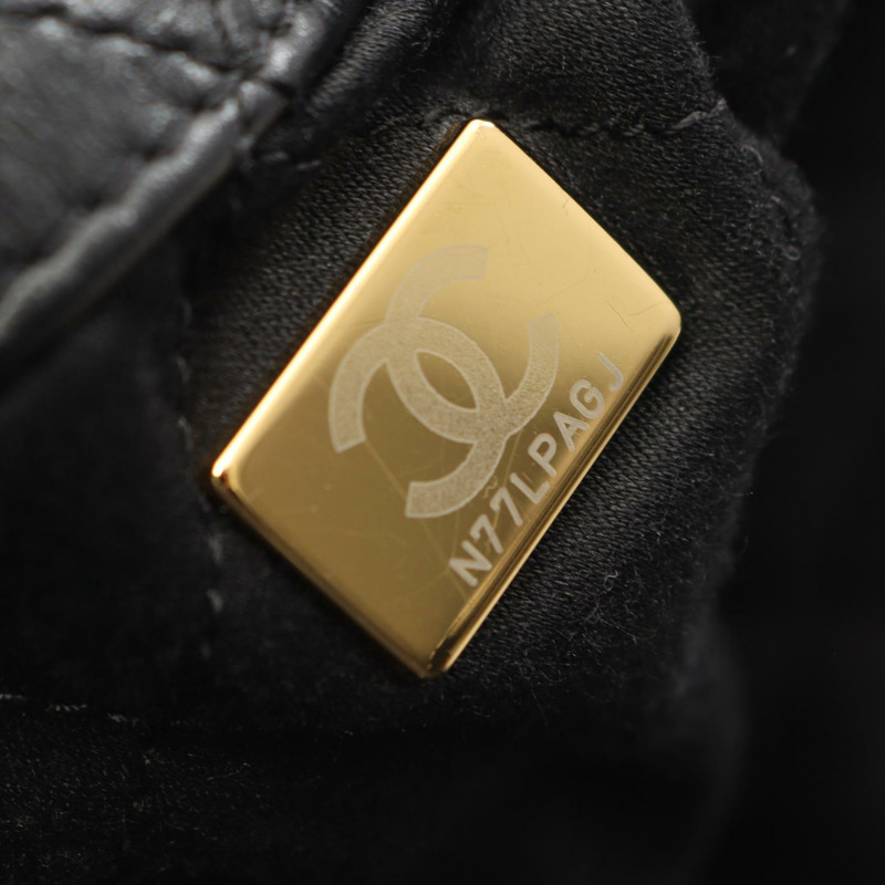 香奈兒 Chanel 22 大號鏈條雙肩包 AS3313 黑皮革 GHW 二手 CC-4