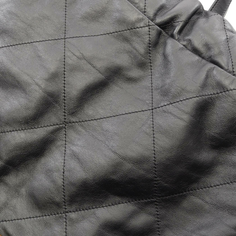 香奈兒 Chanel 22 大號鏈條雙肩包 AS3313 黑皮革 GHW 二手 CC-7