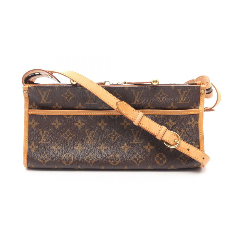 路易威登 Popincourt 長斜背包 M40008 Monogram 帆布 二手-0