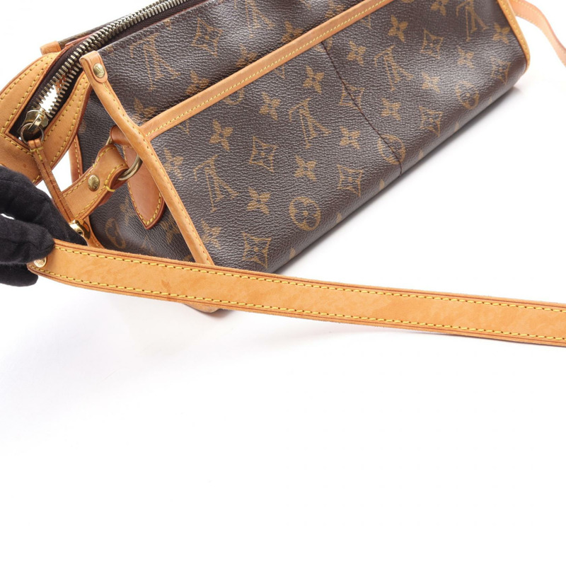 路易威登 Popincourt 長斜背包 M40008 Monogram 帆布 二手-11