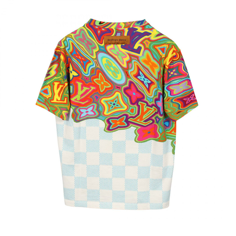 路易威登 Damier LV 印花短袖T卹 RM211 NPG HKY74W 純棉 #L-1