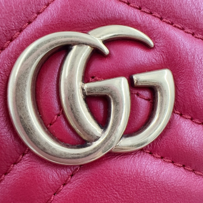 Gucci紅色mamont拉鍊相機包-11