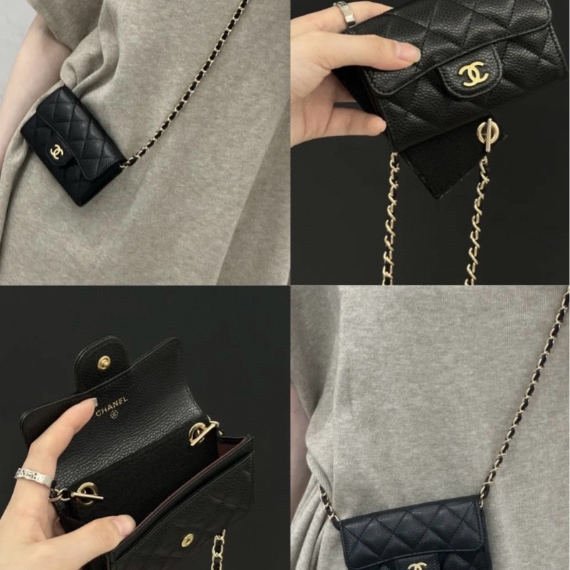Chanel 黑金鱼子酱CF翻盖卡包/零钱包-2