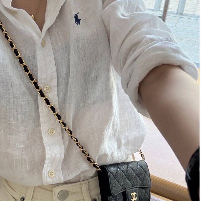 Chanel 黑金鱼子酱CF翻盖卡包/零钱包-8