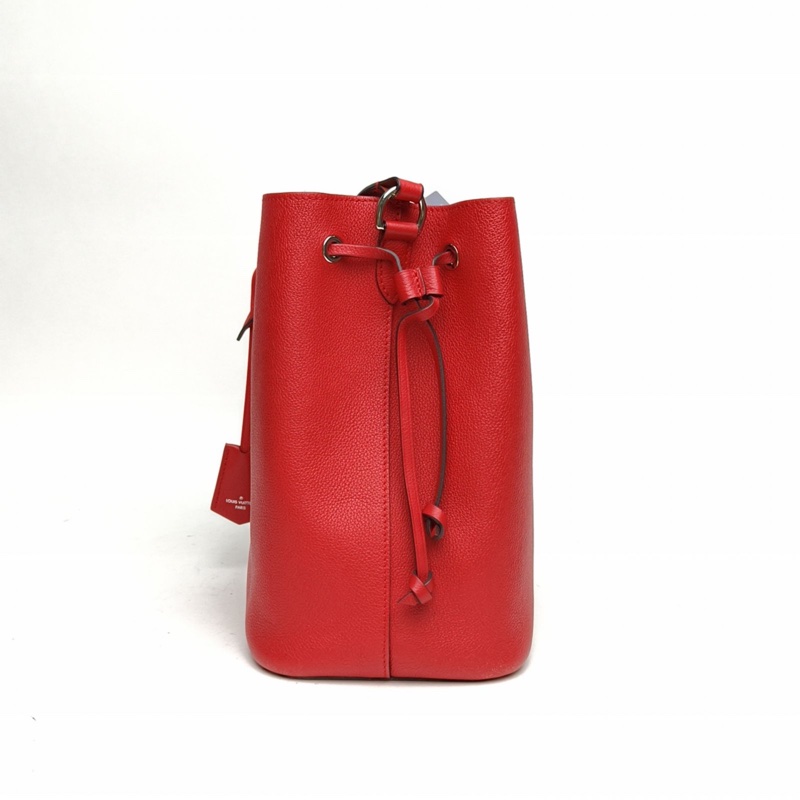 LOUIS VUITTON 紅色牛皮2018LockmeBucket水桶包-1