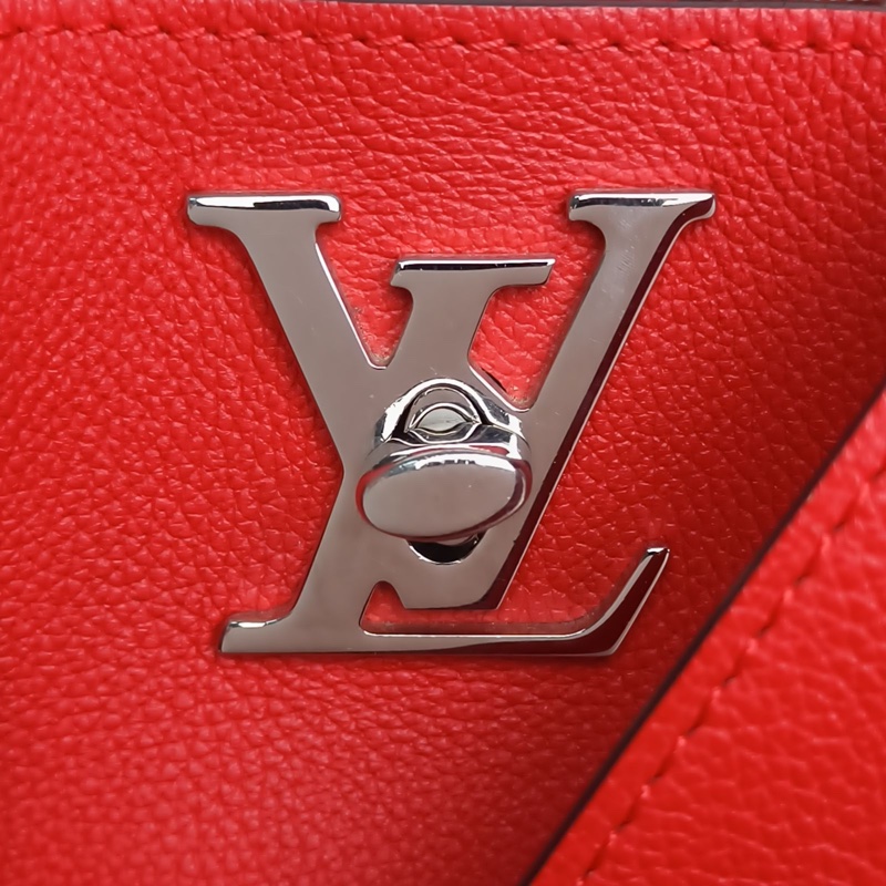 LOUIS VUITTON 紅色牛皮2018LockmeBucket水桶包-4