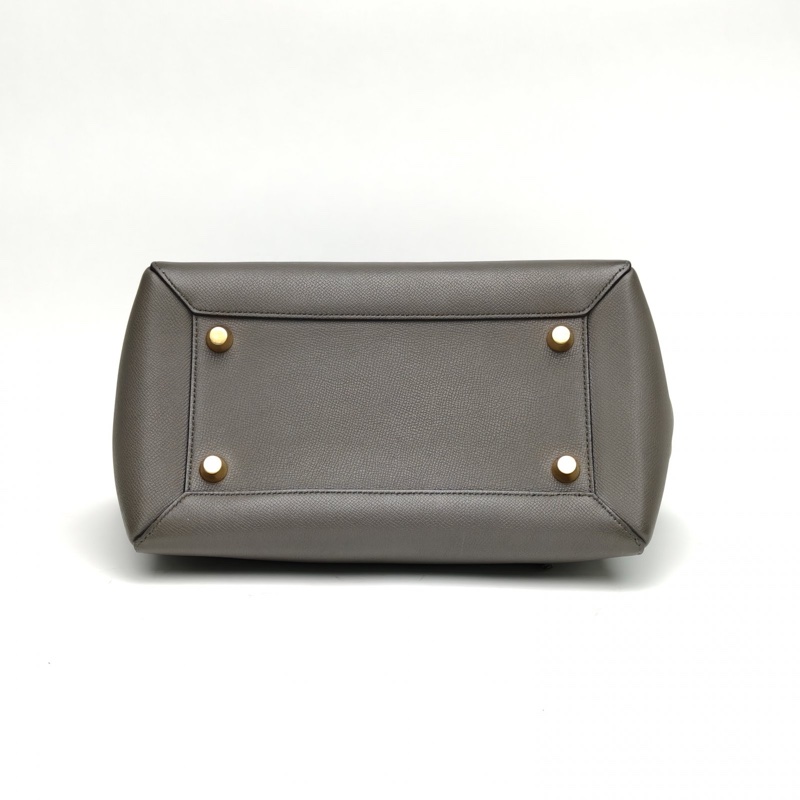 GUCCI Belt鯰魚包Mini28灰色牛皮金扣-3