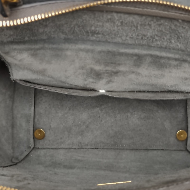 GUCCI Belt鯰魚包Mini28灰色牛皮金扣-4