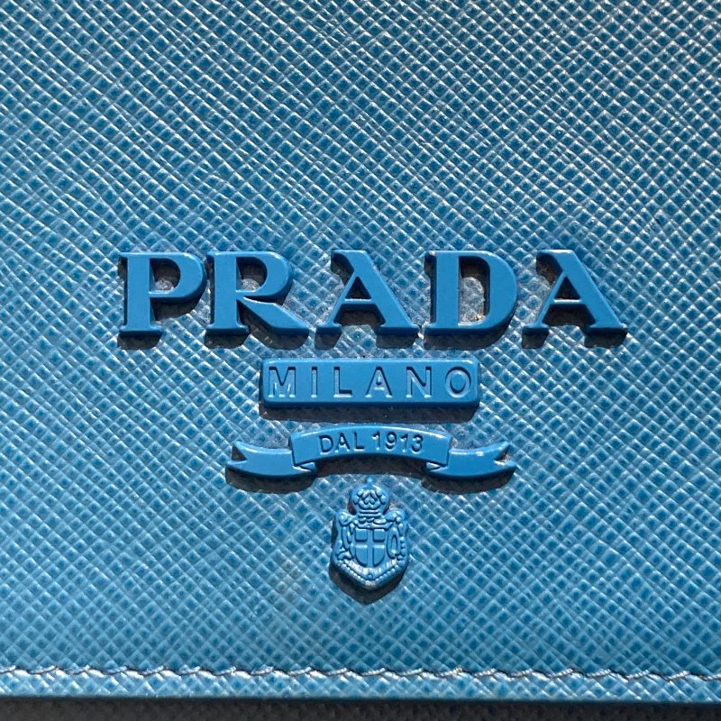 PRADA 普拉達 PRADA SAFFIANO 皮革長夾 1MH132 藍色-15