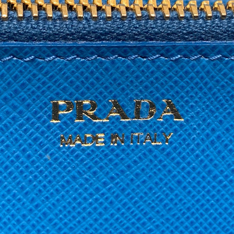 PRADA 普拉達 PRADA SAFFIANO 皮革長夾 1MH132 藍色-19