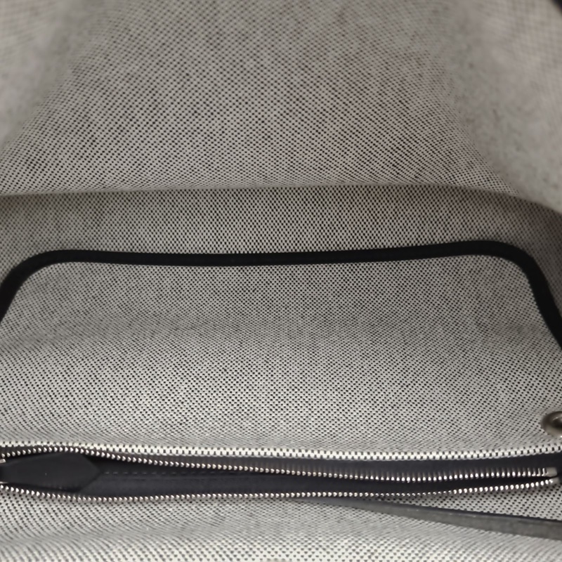 HERMES Herbag31黑色防水帆布/牛皮B刻銀扣肩背包-5