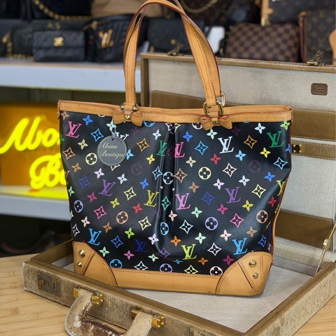 上架中🔑Louis Vuitton 黑彩Sharleen老花托特包