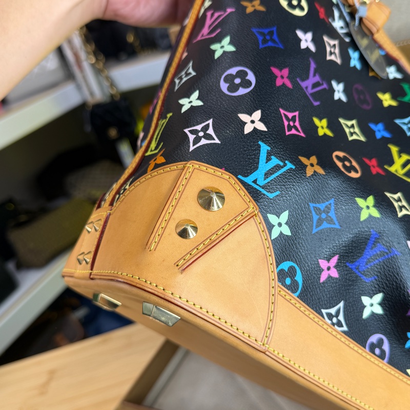 上架中🔑Louis Vuitton 黑彩Sharleen老花托特包-3
