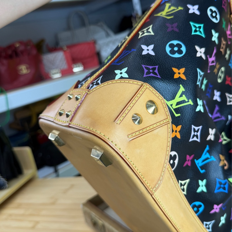 上架中🔑Louis Vuitton 黑彩Sharleen老花托特包-6