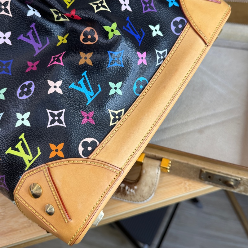上架中🔑Louis Vuitton 黑彩Sharleen老花托特包-8