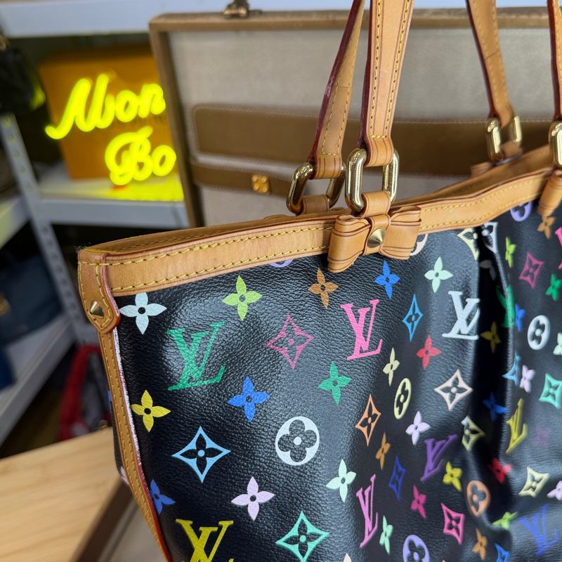 上架中🔑Louis Vuitton 黑彩Sharleen老花托特包-14