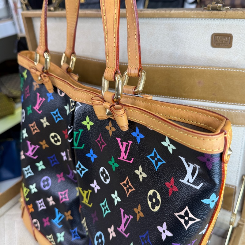 上架中🔑Louis Vuitton 黑彩Sharleen老花托特包-15