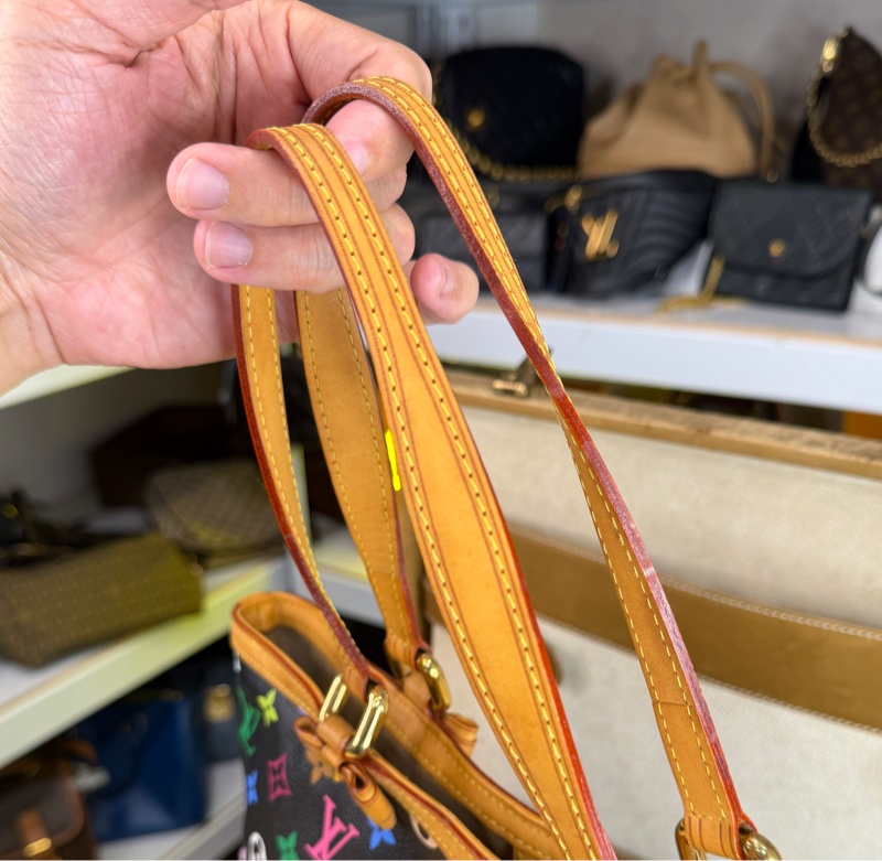 上架中🔑Louis Vuitton 黑彩Sharleen老花托特包-17