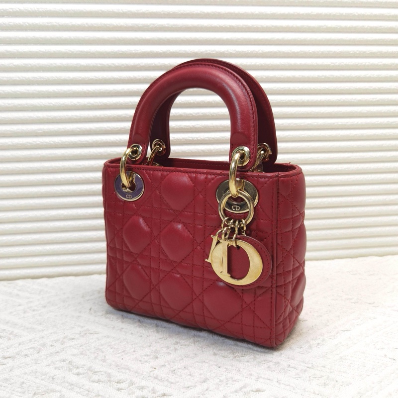 Dior迪奧 Lady  三格戴妃包鏈條包斜挎包 17年-3