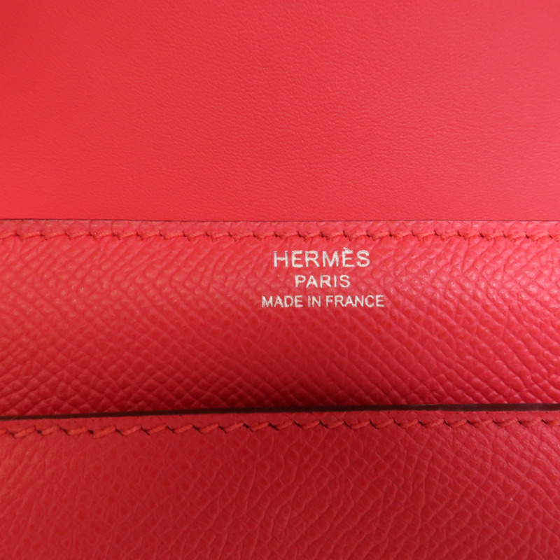 HERMES Epsom皮革Verrou 23肩背袋Rose Extreme-8